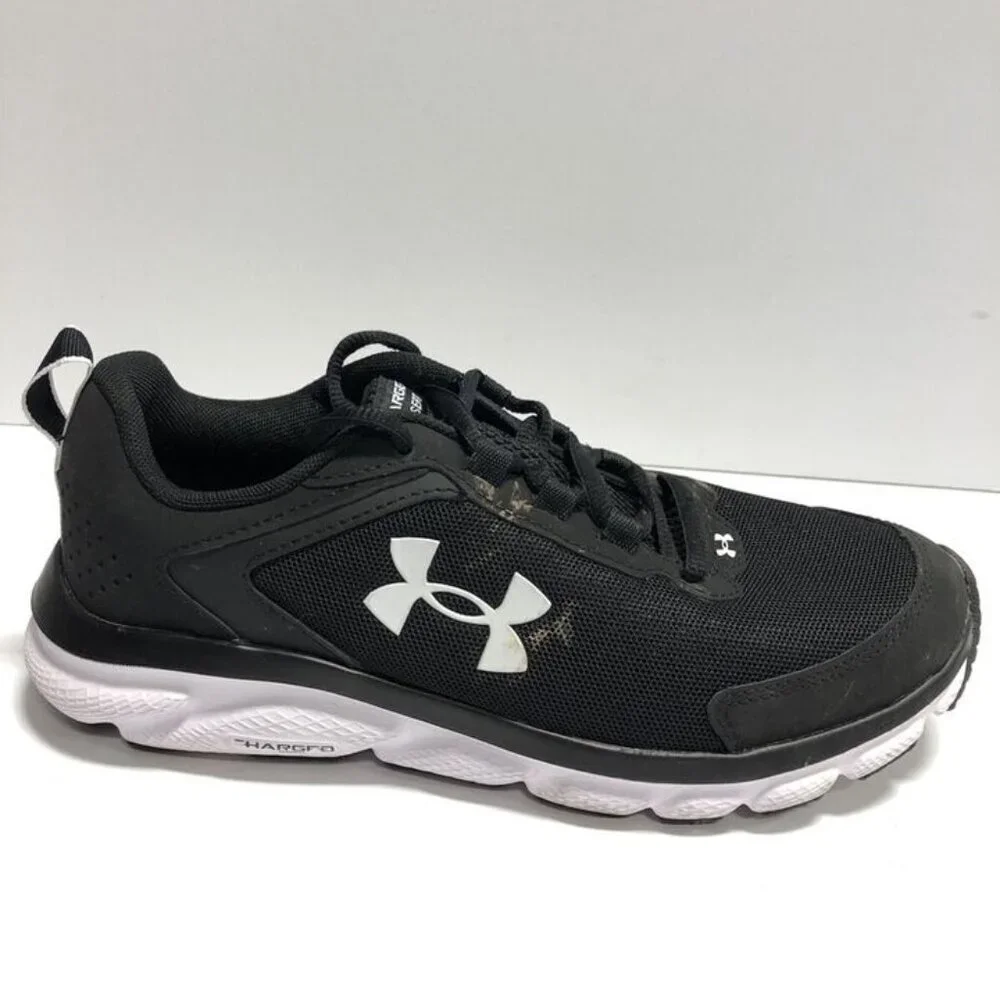 Under Armour Men’s Charged Assert 9, Black Running Shoes, Size 8M